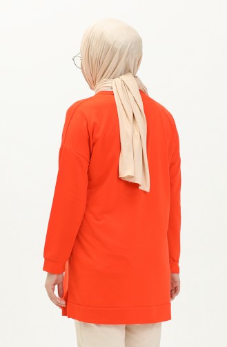 Tunique Hijab Oversize à Deux Fils Pour Femme 8450 Orange 8450.TURUNCU