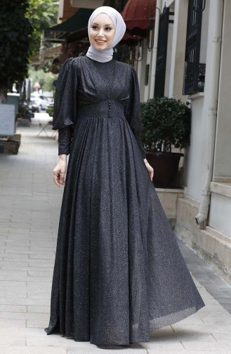 Silvery Evening Dress 11003-01 Black 11003-01