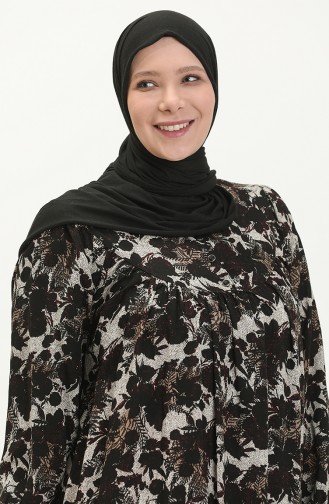 Kadın Uzun Buyuk Beden Anne Elbise Kislik 8226 Bordo