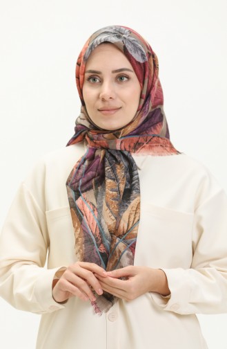 إيشارب منقوش  13214-07 فيزون بصلي 13214-07