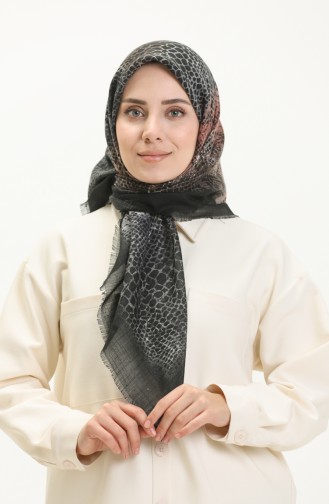 Patterned Scarf 13215-08 Black Onion Peel 13215-08