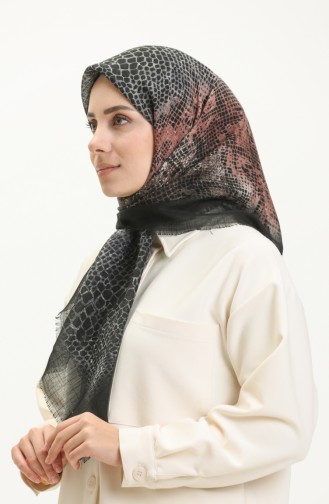 Patterned Scarf 13215-08 Black Onion Peel 13215-08