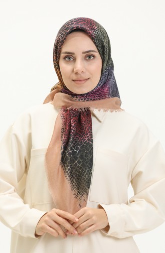 Patterned Scarf 13215-16 Camel Khaki 13215-16