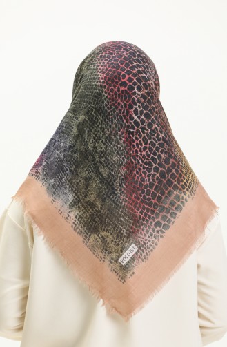 Patterned Scarf 13215-16 Camel Khaki 13215-16