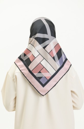 Patterned Twill Scarf 3001-01 Powder Onion Peel 3001-01