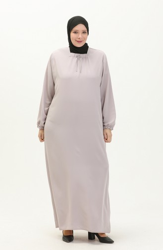 Gray Hijab Dress 8408-1.Gri