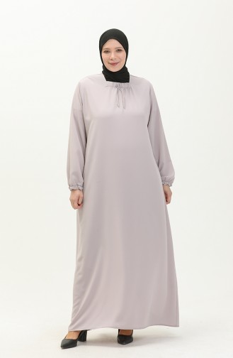 Gray Hijab Dress 8408-1.Gri