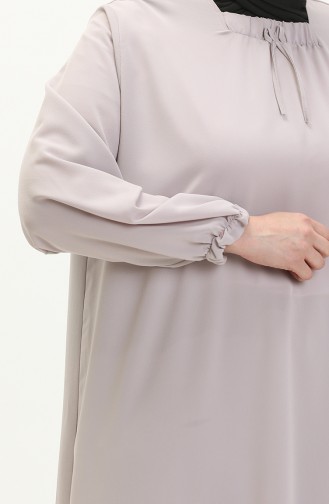 Gray Hijab Dress 8408-1.Gri