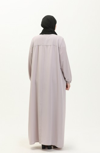 Gray Hijab Dress 8408-1.Gri
