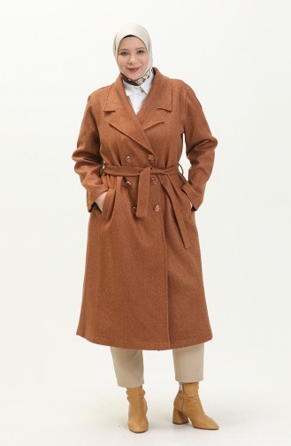 Plus Size Cachet Coat 5506-02 Brown 5506-02