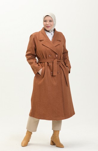 Plus Size Cachet Coat 5506-02 Brown 5506-02