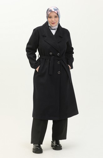 Plus Size Cachet Coat 5506-03 Navy Blue 5506-03