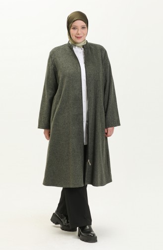 Plus Size Cachet Zippered Cape 6065-01 Khaki 6065-01