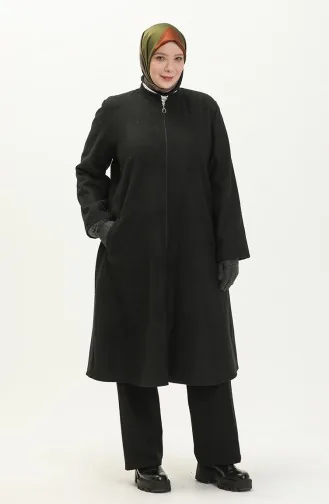 Cape zippée Cachet Grande Taille 6065-04 Noir 6065-04