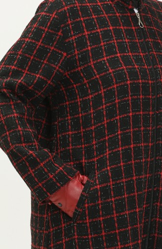 Große Größe Tweed Cape 6065A-01 Weinrot 6065A-01