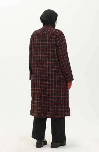 Große Größe Tweed Cape 6065A-01 Weinrot 6065A-01