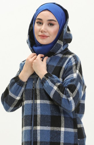 Kapüşonlu Tunik 0011-02 İndigo Siyah