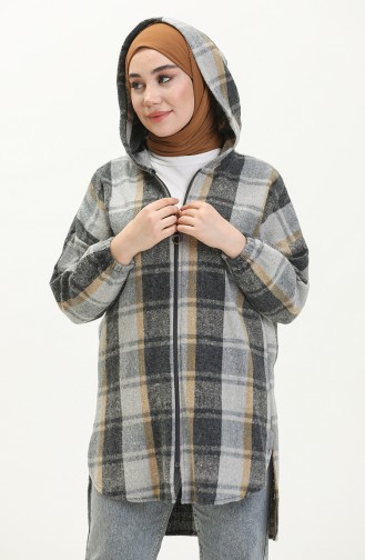 Hooded Tunic 0011-04 Black Gray 0011-04