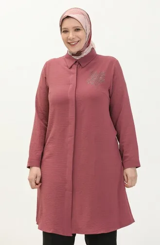 Beige-Rose Tunikas 8171.GÜL KURUSU