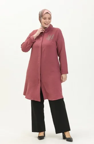 Beige-Rose Tunikas 8171.GÜL KURUSU