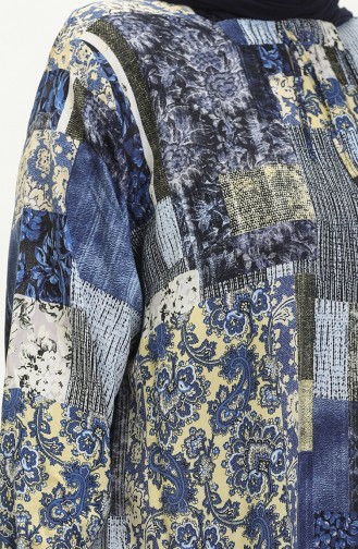 Indigo Hijab Kleider 8408.İNDİGO