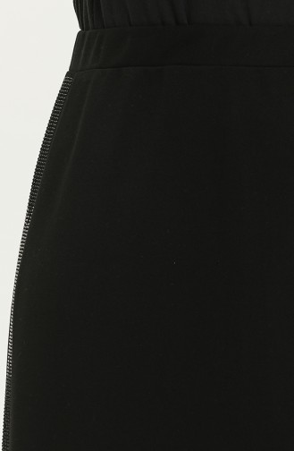 Jupe Noir 8555.Siyah