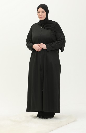 Schwarz Hijab Kleider 7128.Siyah