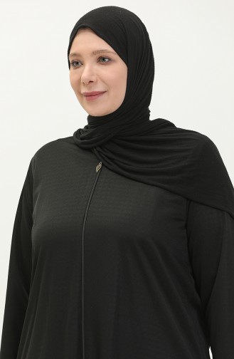 Schwarz Hijab Kleider 7128.Siyah
