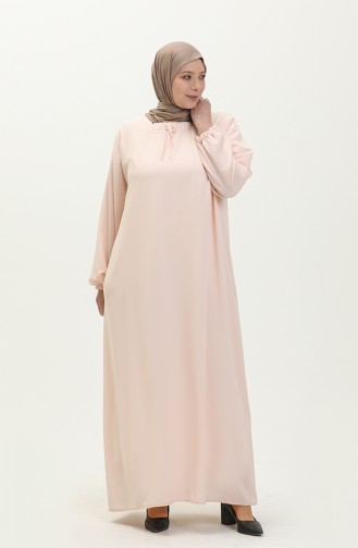 Lachsrosa Hijab Kleider 8408-1.Somon