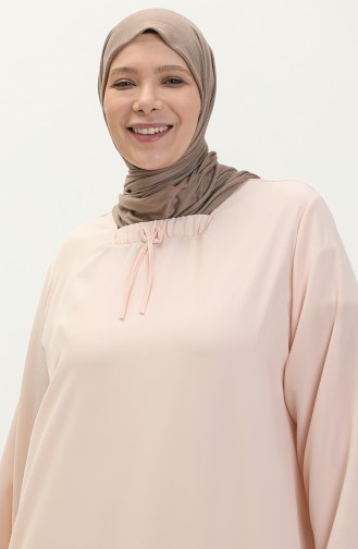 Lachsrosa Hijab Kleider 8408-1.Somon