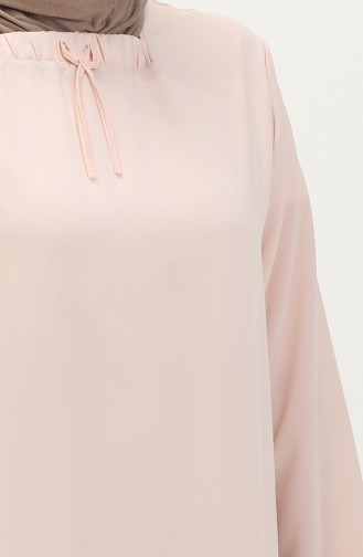 Lachsrosa Hijab Kleider 8408-1.Somon