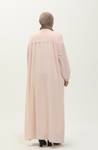 Lachsrosa Hijab Kleider 8408-1.Somon