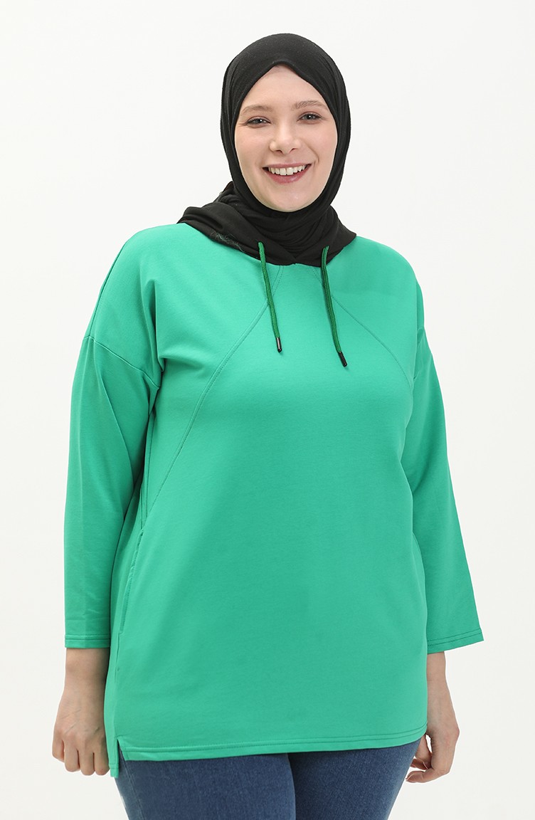 Plus size green sweatshirt sale