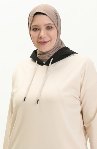 Plus Size Hoodie Sweatshirt 6021-06 Stone 6021-06