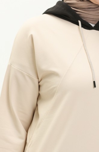 Plus Size Hoodie Sweatshirt 6021-06 Stone 6021-06