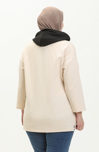 Plus Size Hoodie Sweatshirt 6021-06 Stone 6021-06