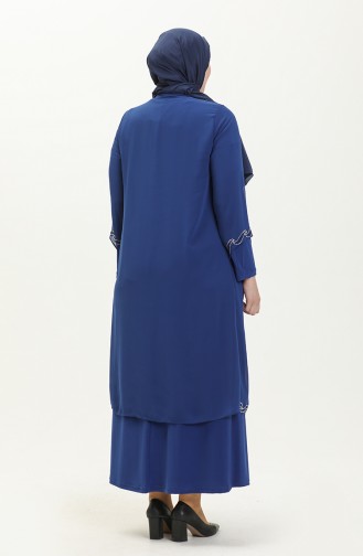 Robe de Soirée Grande Taille 6070-03 Bleu Roi 6070-03