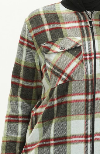 Plus Size Plaid Tunic 2005-01 Khaki 2005-01