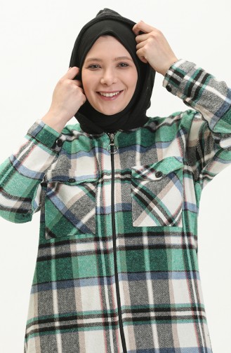 Plus Size Plaid Tunic 2005-03 Green 2005-03