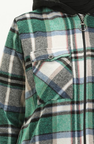 Plus Size Plaid Tunic 2005-03 Green 2005-03