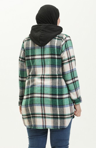 Plus Size Plaid Tunic 2005-03 Green 2005-03