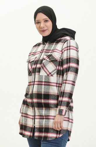 Plus Size Plaid Tunic 2005-05 Fuchsia 2005-05