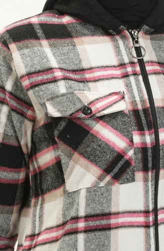 Plus Size Plaid Tunic 2005-05 Fuchsia 2005-05