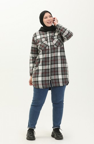 Plus Size Plaid Tunic 2005-07 Smoke-Colored 2005-07