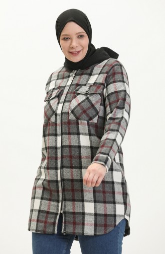 Plus Size Plaid Tunic 2005-07 Smoke-Colored 2005-07