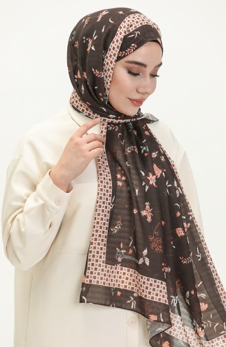 Châle Misto à Motifs M2380-01 Brun 2380-01