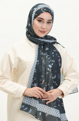 Patterned Misto Shawl M2380-02 Dark Blue 2380-02