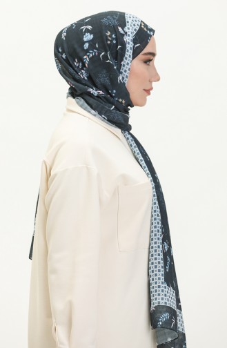 Patterned Misto Shawl M2380-02 Dark Blue 2380-02