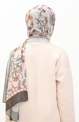 Botanical Misto Shawl M2383-04 Black Powder Pink 2383-04