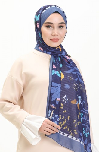 Botanical Misto Shawl M2383-05 Indigo Saxe 2383-05